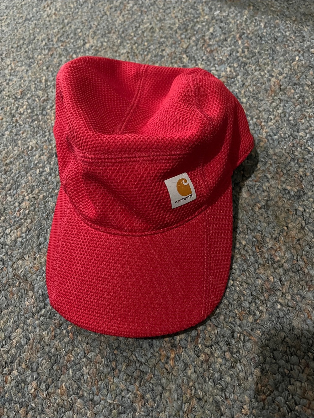 Carhartt Red Mesh Camp Cap with Logo Patch